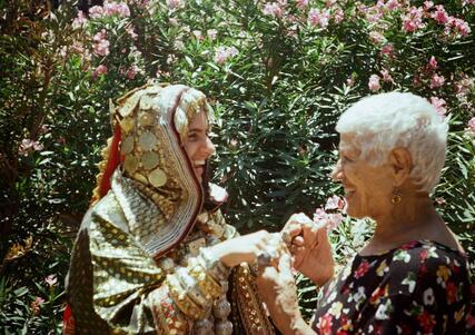 Erez Zobary and her grandmother