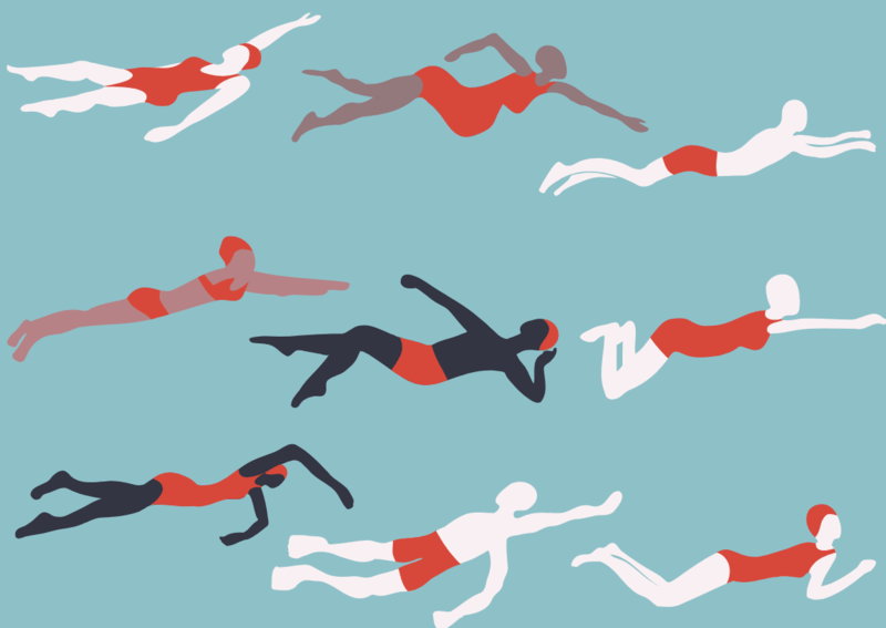 Graphic of swimmers