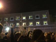 Protesters March on South Bay Corrections Facility in Boston, Regarding Michael Brown Shooting, circa 2014