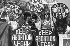 Pro-Choice Demonstrators Outside the Supreme Court in 1989, Washington DC