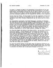 Letter from Rabbi Eisendrath to Bernard Goodman, November 13, 1963, page 2 of 2