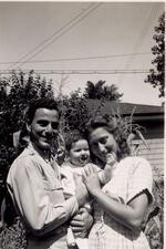 Sylvia and Seymour Rothchild with Joan Rothchild, summer 1944