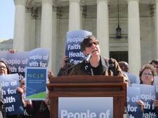 Sammie Moshenberg Speaking at Rally, 2011