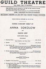 Anna Sokolow's Official Broadway Debut at Guild Theatre, 1937