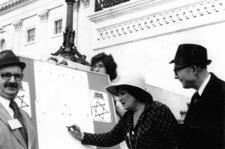 Bella Abzug with Rabbi Jacob Goldberg and Harold Maizer