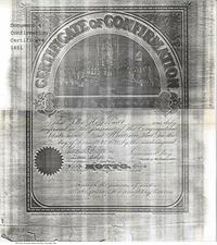 Confirmation Certificate, 1851