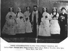 First Confirmation Class, Vine Street Temple, 1869 