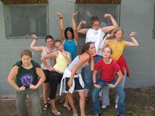 Etta King with Her Campers, 2004