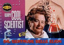 Way Cool Scientist Card featuring Gertrude Elion, side 1