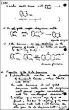 Excerpt from Gertrude Elion's College Chemistry Notebook, circa 1930s