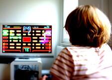 Girl Playing Pac-Man