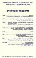 Gertrude Weil Legacy Symposium, 1984, Page 2