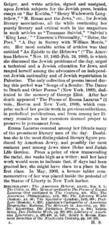 Encyclopedia Entry on Emma Lazarus by Henrietta Szold in the 1906 "Jewish Encyclopedia", Page 3