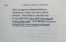 Grace Paley Poem - excerpt of "Sisters"