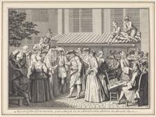 A print of an Ashkenazi Dutch wedding ceremony.