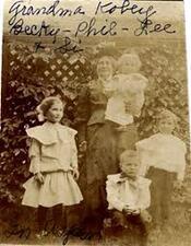 Mary Kobey and her Grandchildren circa 1905