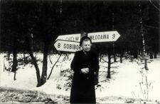 Black and white photograph of Miriam Novitch in Sobibor