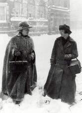 Nurses Walking in a Snowstorm 