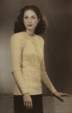 Colorized photo of Iraqi beauty queen Renée Dangoor