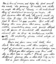 Excerpt of Sermon Manuscript by Ray Frank