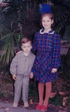 Lydia Kertz and her brother 1991