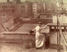 Visiting Nurse on Tenement Roof, 1915