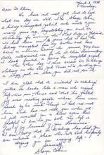 Letter from Sharyn Cohn to Gertrude Elion, March 3, 1998