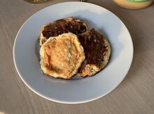 Plate of cheese latkes