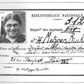 Helene Metzger's Reader's Card