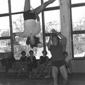 Agnes Keleti training a student