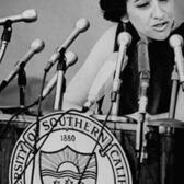 Barbara Myerhoff at Conference on Youth, Press Conference, 1969