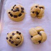 Pre-baked Challah, multiple types of braids