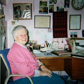 Gertrude Webb in her office at the Webb International Center for Dyslexia, January 15, 2002