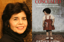 Esther Amini and book cover