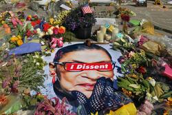 Vigil for Ruth Bader Ginsburg outside the Supreme Court, September 2020 CROP