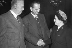 Anna Rosenberg, General George C. Marshall and Lyndon Johnson, 1951