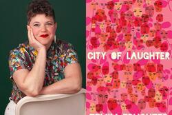 Temim Fruchter headshot and City of Laughter book cover