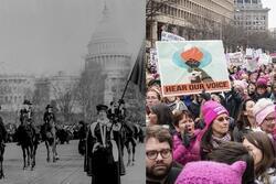 Composite Image of Women's Marches (1913 and 2017)