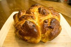 Main Plating: Sweet and Savory Pull-Apart Challah 