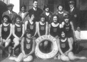 Charlotte Epstein with the 1924 American Olympic Team