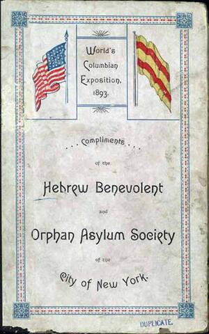 Hebrew Benevolent and Orphan Asylum Society Report, 1893