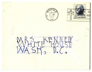 Envelope Addressed to Jacqueline Kennedy, November 23, 1963