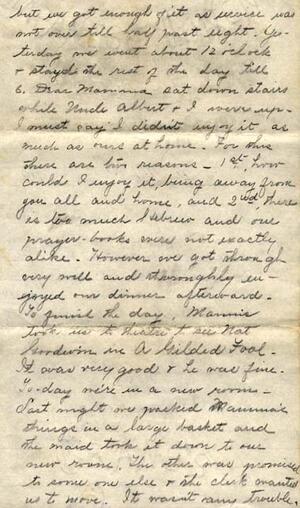 Letter from Gertrude Weil to her Family, September 29, 1895, page 2