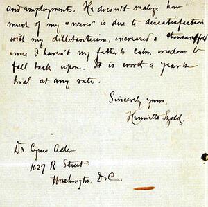 Letter from Henrietta Szold to Cyrus Adler, February 18, 1903, page 3