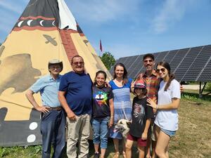 Nahanni and family at Pine Ridge Reservation