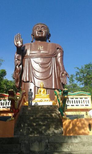 Buddha with Swastika