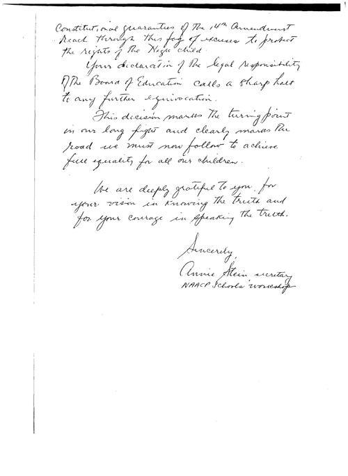 Letter To Justine Wise Polier From Annie Stein, December 23, 1958, page 2