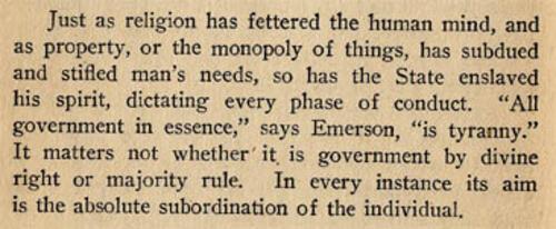 Excerpts From Emma Goldman's Essay, 'Anarchism: What It Really Stands For'