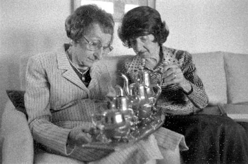 Ruth Jungster Frankel Having Tea