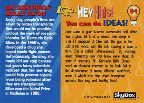 Gertrude Elion featured as a "Way Cool Scientist," side 2